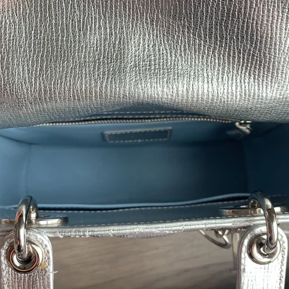 Small Lady DIOR bag silver full set - Picture 11 of 13